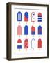 Patriotic Popsicles-Anna Quach-Framed Art Print