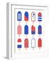 Patriotic Popsicles-Anna Quach-Framed Art Print