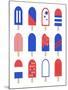 Patriotic Popsicles-Anna Quach-Mounted Art Print