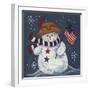 Patriotic Snowman-Beverly Johnston-Framed Giclee Print