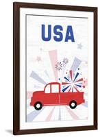 Patriotic Truck-Anna Quach-Framed Art Print