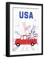 Patriotic Truck-Anna Quach-Framed Art Print