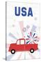 Patriotic Truck-Anna Quach-Stretched Canvas