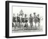 Patriotic Women at the Beach-Everett Collection-Framed Photographic Print