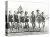 Patriotic Women at the Beach-Everett Collection-Stretched Canvas