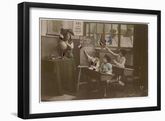 Patriotism at School-null-Framed Photographic Print