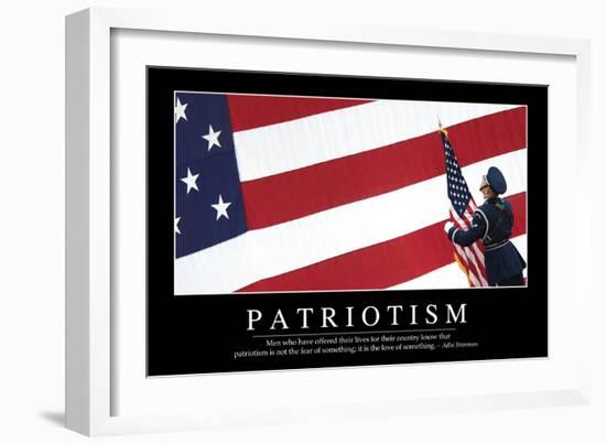 Patriotism: Inspirational Quote and Motivational Poster-null-Framed Photographic Print