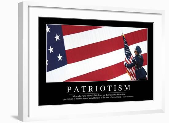 Patriotism: Inspirational Quote and Motivational Poster-null-Framed Photographic Print