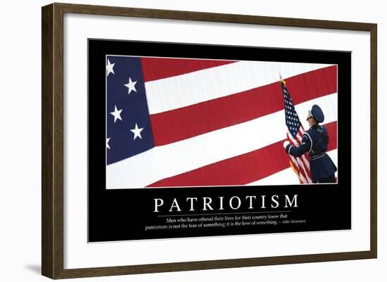 Patriotism: Inspirational Quote and Motivational Poster-null-Framed Photographic Print