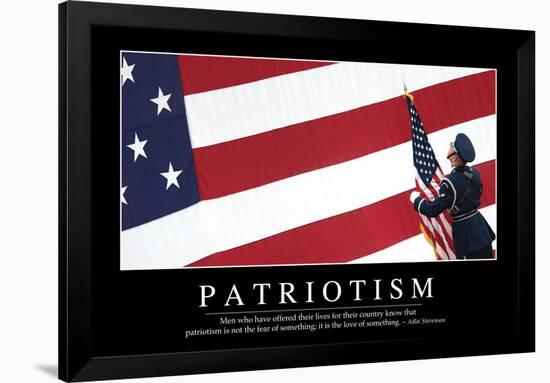 Patriotism: Inspirational Quote and Motivational Poster-null-Framed Photographic Print