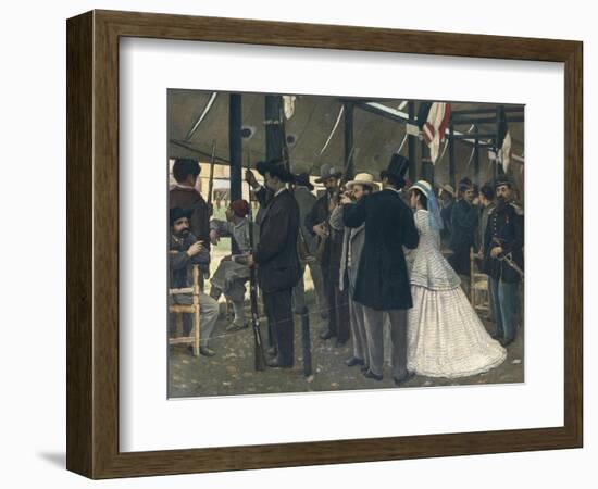 Patriots at Firing Practice-Raffaello Sernesi-Framed Giclee Print