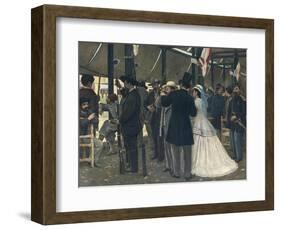 Patriots at Firing Practice-Raffaello Sernesi-Framed Giclee Print