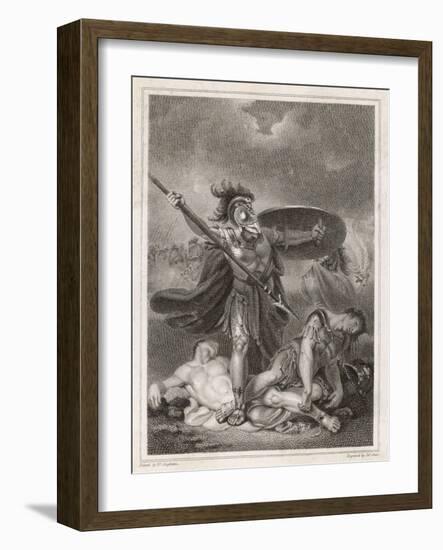 Patroclus Dons Achilles' Armour and Goes into Battle, Only to be Slain by Hector-Henry Singleton-Framed Art Print