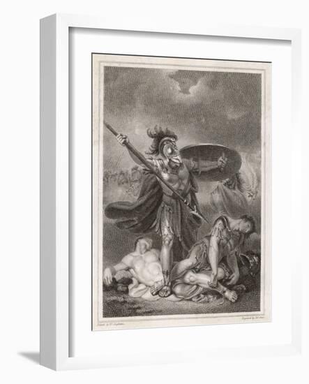 Patroclus Dons Achilles' Armour and Goes into Battle, Only to be Slain by Hector-Henry Singleton-Framed Art Print