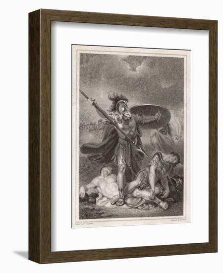 Patroclus Dons Achilles' Armour and Goes into Battle, Only to be Slain by Hector-Henry Singleton-Framed Art Print