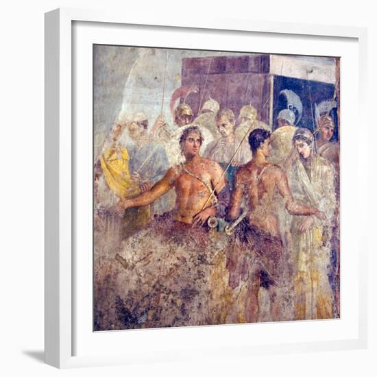 Patroclus Separates Briseis from Achilles, from the House of the Tragic Poet, Pompeii-null-Framed Giclee Print