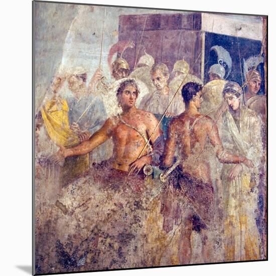 Patroclus Separates Briseis from Achilles, from the House of the Tragic Poet, Pompeii-null-Mounted Giclee Print