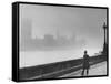 Patrolling Lambeth Bridge-Terence Spencer-Framed Stretched Canvas