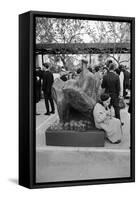 Patron Attending the Los Angeles Museum of Art Opening, 1965-Ralph Crane-Framed Stretched Canvas