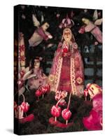 Patron Saint the Virgin of Solitude, Carved Radishes at the Noche de los Rabanos Festival, Mexico-Judith Haden-Stretched Canvas