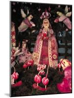 Patron Saint the Virgin of Solitude, Carved Radishes at the Noche de los Rabanos Festival, Mexico-Judith Haden-Mounted Photographic Print