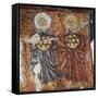 Patron Saints of Innocents, Byzantine Fresco-null-Framed Stretched Canvas