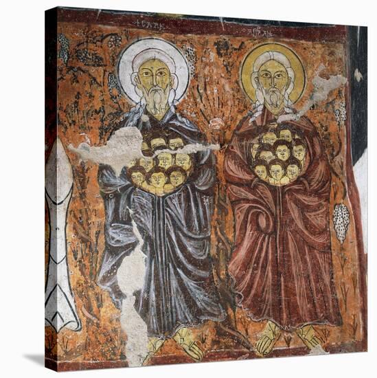 Patron Saints of Innocents, Byzantine Fresco-null-Stretched Canvas