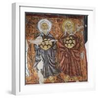 Patron Saints of Innocents, Byzantine Fresco-null-Framed Giclee Print
