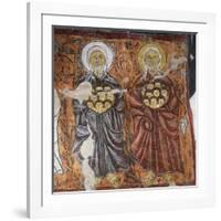 Patron Saints of Innocents, Byzantine Fresco-null-Framed Giclee Print