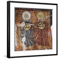 Patron Saints of Innocents, Byzantine Fresco-null-Framed Giclee Print