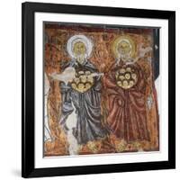 Patron Saints of Innocents, Byzantine Fresco-null-Framed Giclee Print