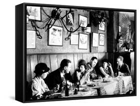 Patrons at a Prohibition Protected Speakeasy Popular for Drinking Aviators-Margaret Bourke-White-Framed Stretched Canvas
