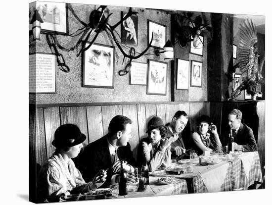 Patrons at a Prohibition Protected Speakeasy Popular for Drinking Aviators-Margaret Bourke-White-Stretched Canvas