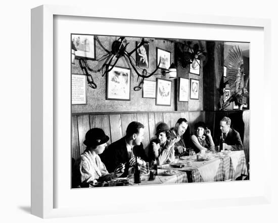 Patrons at a Prohibition Protected Speakeasy Popular for Drinking Aviators-Margaret Bourke-White-Framed Photographic Print