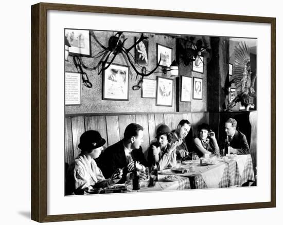 Patrons at a Prohibition Protected Speakeasy Popular for Drinking Aviators-Margaret Bourke-White-Framed Photographic Print