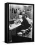 Patrons at Counter in Roadside Diner-John Loengard-Framed Stretched Canvas