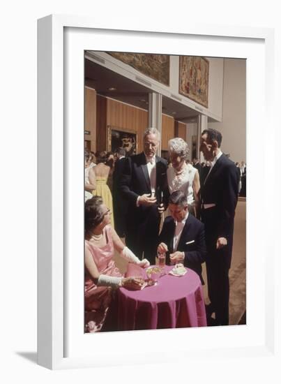 Patrons Attending the Los Angeles Museum of Art Opening. Los Angeles, 1965-Ralph Crane-Framed Photographic Print