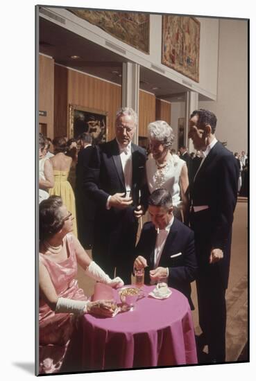 Patrons Attending the Los Angeles Museum of Art Opening. Los Angeles, 1965-Ralph Crane-Mounted Photographic Print