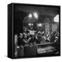 Patrons Drinking and Chatting at the Bar of a Music Hall-Ralph Morse-Framed Stretched Canvas