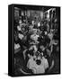 Patrons Enjoying Bar and Lounge at the Stork Club-Alfred Eisenstaedt-Framed Stretched Canvas