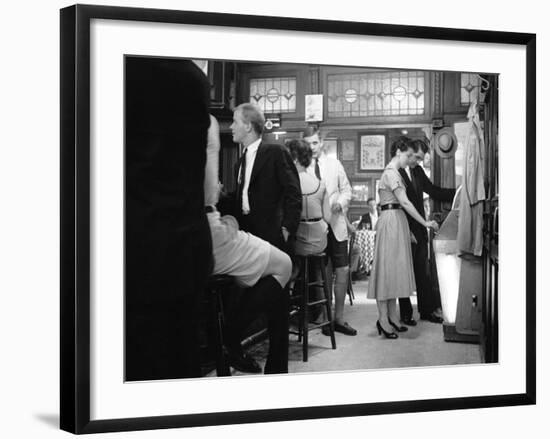 Patrons Inside a Manhattan Bar Called P.J. Clark's Saloon Include Men Wearing Shorts, a New Fad-Alfred Eisenstaedt-Framed Photographic Print