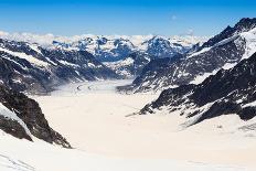 Aletsch Glacier View from the Jungfraujoch, Switzerland-pattarastock-Stretched Canvas
