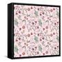 Pattern 30's Style Flowers-Effie Zafiropoulou-Framed Stretched Canvas