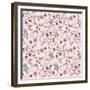 Pattern 30's Style Flowers-Effie Zafiropoulou-Framed Giclee Print