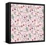 Pattern 30's Style Flowers-Effie Zafiropoulou-Framed Stretched Canvas