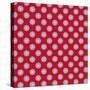 Pattern Blue Rosette on Wine Red-Effie Zafiropoulou-Stretched Canvas