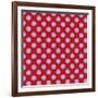 Pattern Blue Rosette on Wine Red-Effie Zafiropoulou-Framed Giclee Print