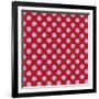 Pattern Blue Rosette on Wine Red-Effie Zafiropoulou-Framed Giclee Print