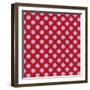 Pattern Blue Rosette on Wine Red-Effie Zafiropoulou-Framed Giclee Print