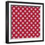 Pattern Blue Rosette on Wine Red-Effie Zafiropoulou-Framed Giclee Print